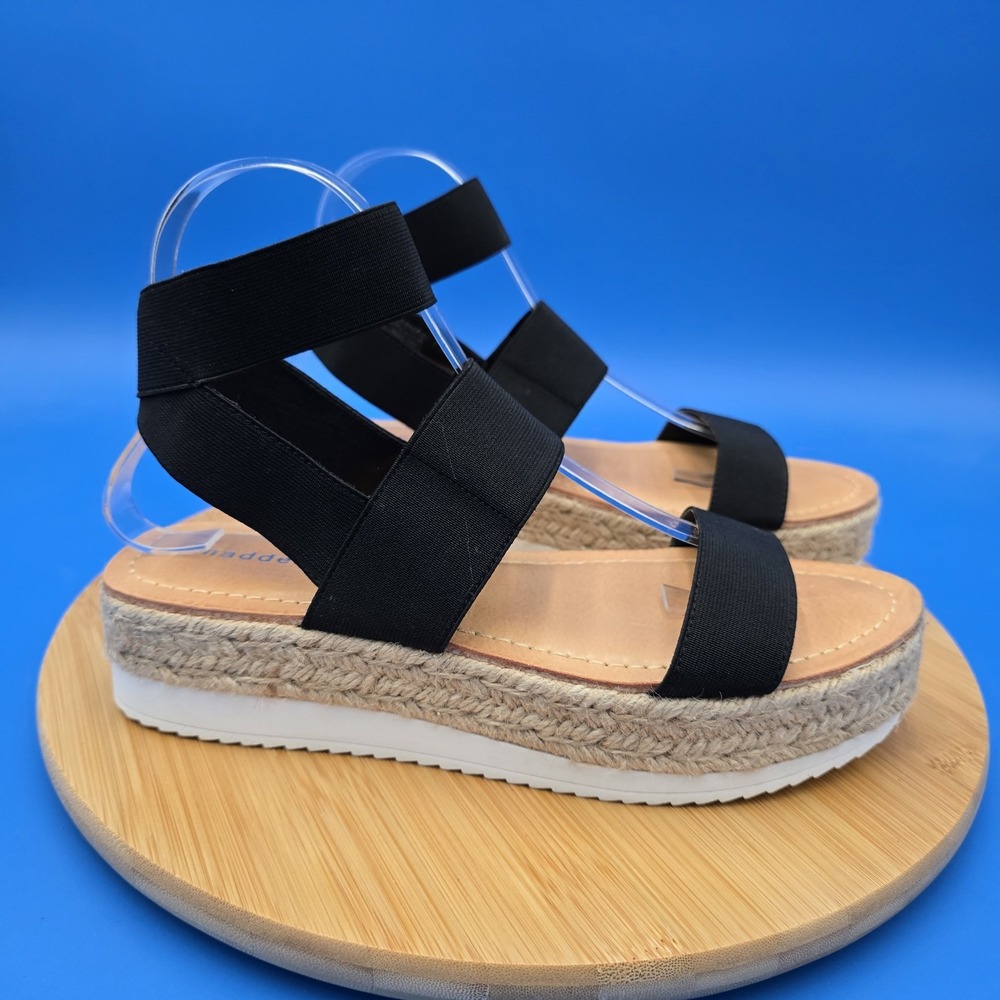 Madden Girl Bree Platform‎ Black Sandals Women's 8.5